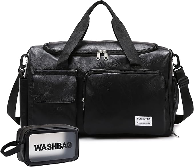 Small Gym Bag for Women, Travel Duffle Bag Carry On Weekender Bag with Shoe Compartment