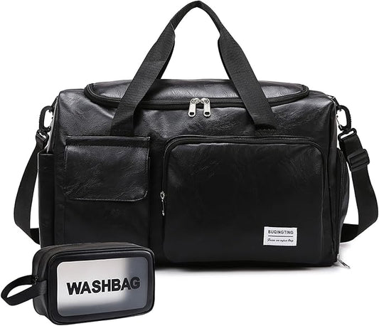 Small Gym Bag for Women, Travel Duffle Bag Carry On Weekender Bag with Shoe Compartment