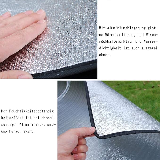 Camping Mat Foam Foil Blanket for Camping Foam Pad Insulating Foil Mat Sleeping Tent Pad Thermal Aluminum Camping mat for Reflecting Heat