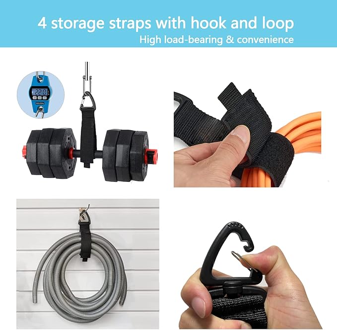 RV Hose Storage of 4 Pack, RV Accessories Storage Bag with 4 Storage Straps for Sewer Hoses/Fresh Water Hoses/Electrical Cords/Camper Tools Accessories
