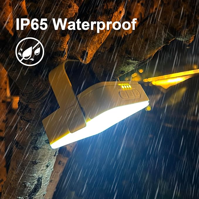 Solar Camping Lantern Rechargeable -1000LM 8000mAh Portable Tent Light, IP65 Waterproof Outdoor LED Flashlight for Hiking, Emergency, Camping Essential (Beige)