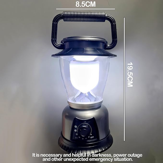 Battery Powered LED Lanterns for Emergencies | Retro LED Lantern Battery Powered Camping Light, COB High Brightness Dimmable Camping Lamp for Hiking, Fishing, Repairing and Emergency Lighting
