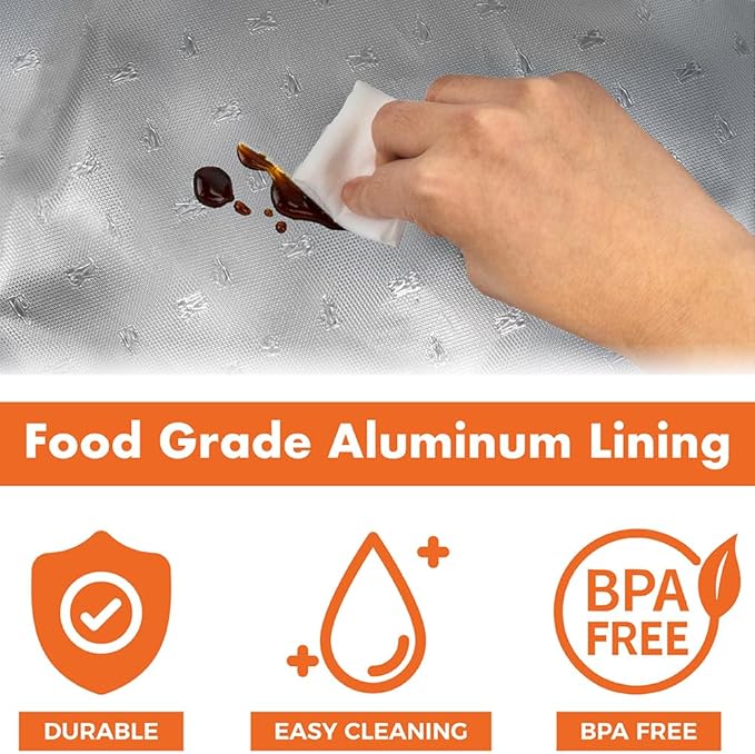 opux Lunch Box for Girls Boys Kids, Insulated Leakproof Lunch Bag, Reusable Teen Lunch Boxes for School, Medium Large lunchbox for Women Men Adult for Work with Front Back Pocket (Floral Purple)