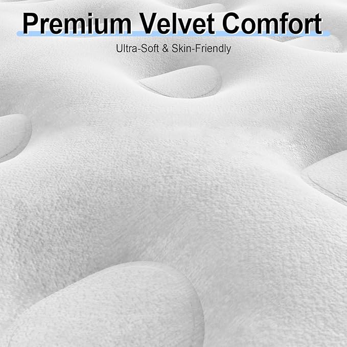 Queen Air Mattress with Built-in Pump-18 Duty Inflatable Mattress for Camping,Guest Bed&Emergency Use-Dutch Velvet Cloud Comfort,3-Min Fast Inflation,600lbs Support,Portable Blow Up Air Bed-Purple