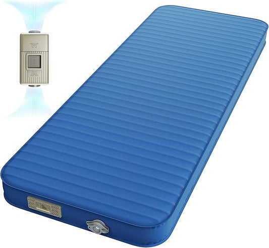 Sleeping Pad for Camping, Self Inflating 4" Ultra-Thick Memory Foam Camping Mat with Built-in Electric Pump, 9.5 R-Value Insulated Air Mattress Sleeping Pads for Car Travel Tent Cot