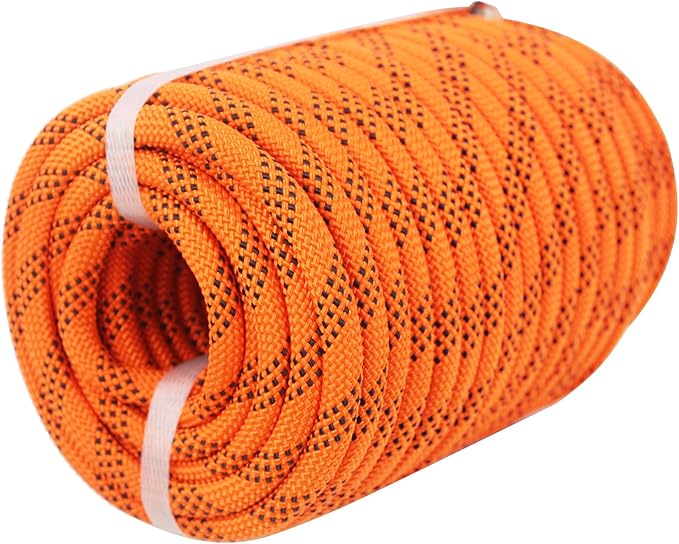 Braided Polyester Arborist Rigging Rope (3/8 inch x 150 feet), High Strength Arborist Rigging Rope for Outdoor Rock Climbing, Mountain Climbing, Hiking, etc
