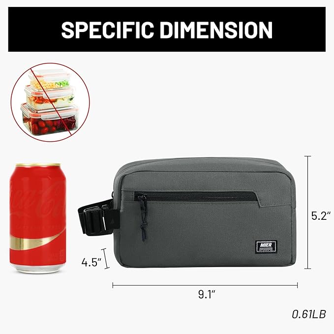 MIER Freezable Snack Bags Small Frozen Mini Cooler Lunch Bag Freezer Insulated Pouch for Adults Work Travel On-the-go,Gary