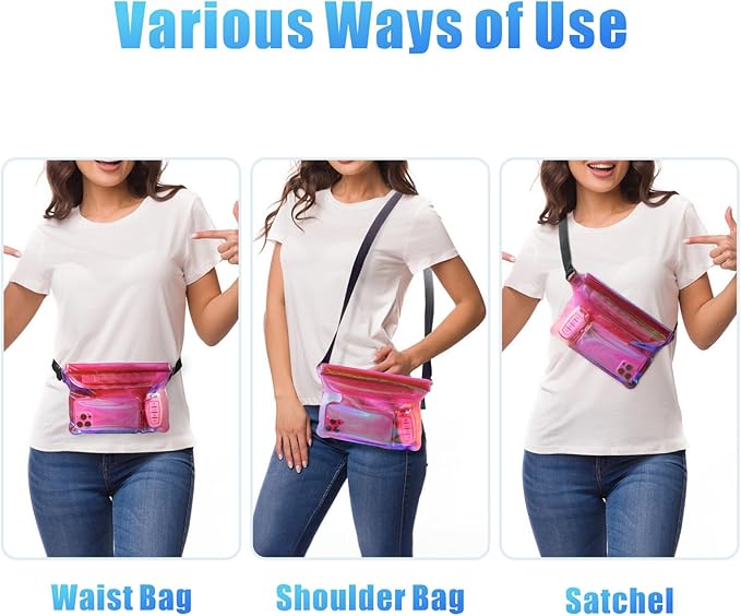 F-color Waterproof Fanny Pack - Waterproof Phone Pouch with Waist Strap - Cruise Essentials 2025 Must Haves Waterproof Pouch Dry Bag Keep Phone Valuables Safe for Beach Kayaking Boating Fishing