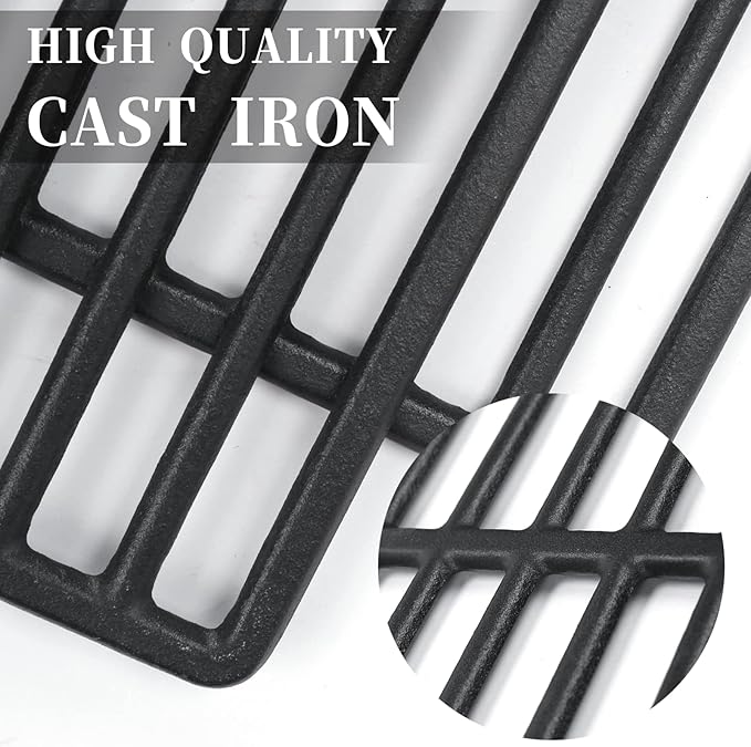Hisencn 17.8'' Cooking Grates for Char-Griller Legacy 2190 Grill, Cast Iron Grates Replacement Parts for Dyna Glo DGN486DNC, DGN486SNC,DGN576DNC, Fit for Napoleon LD4 LD4NSS R525 R525NK R525SB
