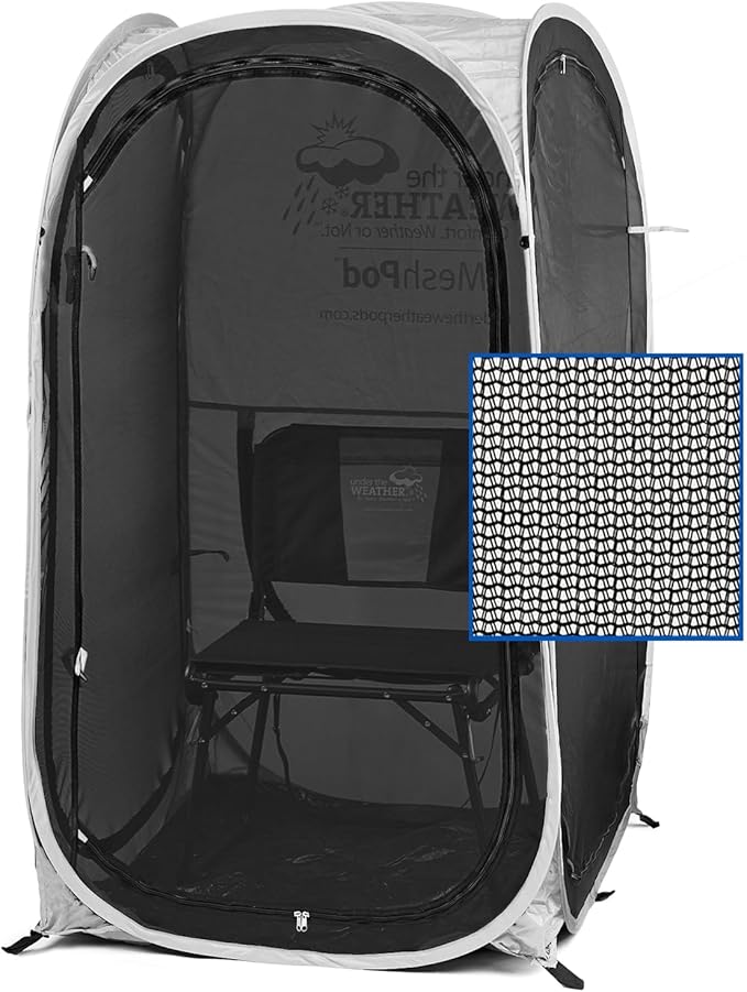 WeatherPod® The Original Shark Tank MyPod™ Mesh 1-2 Person Pop-Up Screen Pod - Keeps Out Bugs, Mosquitos, and Harmful UV Rays - UPF 50 for Maximum Protection from The Sun