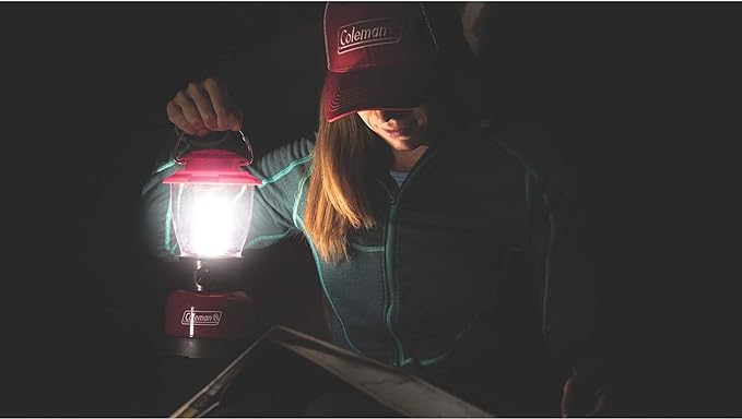 Coleman 4D Battery-Powered Personal LED Lantern, Water & Impact-Resistant with Carabiner Handle, Shines Up to 700 Lumens, Outdoors Camping Essentials