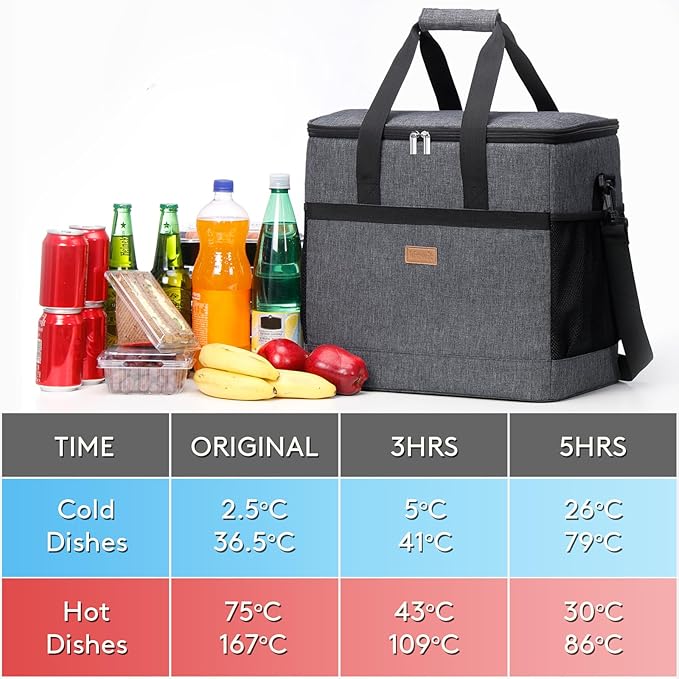 Lifewit Cooler Bag 30/50/60 Cans Collapsible and Insulated Large Lunch Bag Leakproof Soft Cooler Portable Tote for Camping/BBQ/Family Outdoor Activities