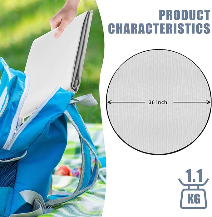 36" Grill Mat for Outdoor Grill, Fireplace Mat, Fireproof Mat for BBQ Fire Pit (36"-4LAYER)