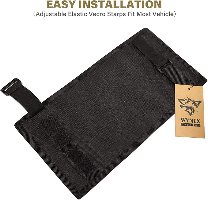 WYNEX Molle Visor Panel Organizer, Tactical Car Sun Visor Cover Molle Webbing Compatible Vehicle Visor Storage Holder Pouch