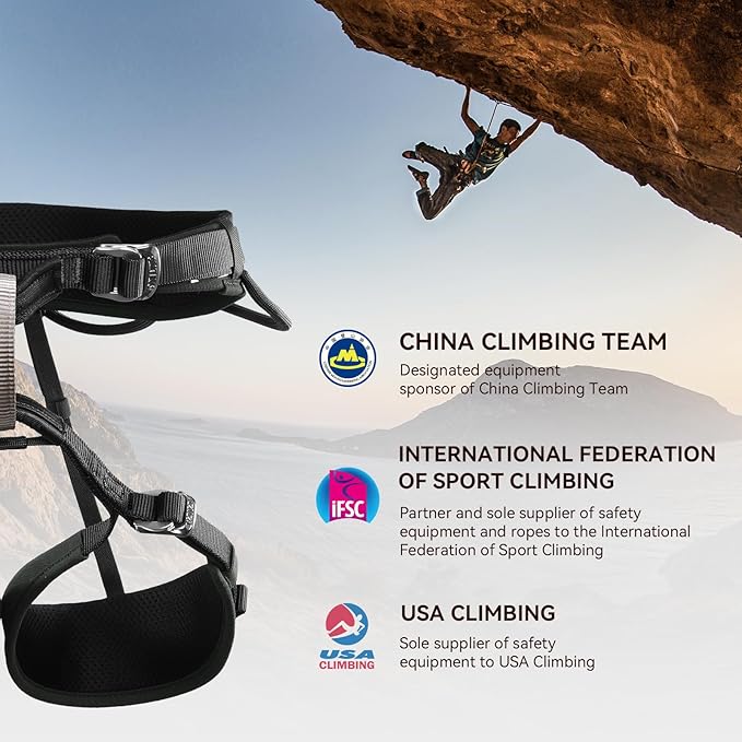 KAILAS B4 Rocking Climbing Harness Adjustable Roofing Harness Rescue Safety Harness Tree Climbing Harness Spikes