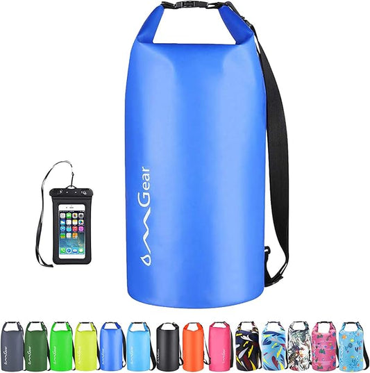 OMGear Waterproof Dry Bag Backpack Phone Pouch 40L/30L/20L/10L/5L Floating Dry Sack for Kayaking Boating Outdoors Activities