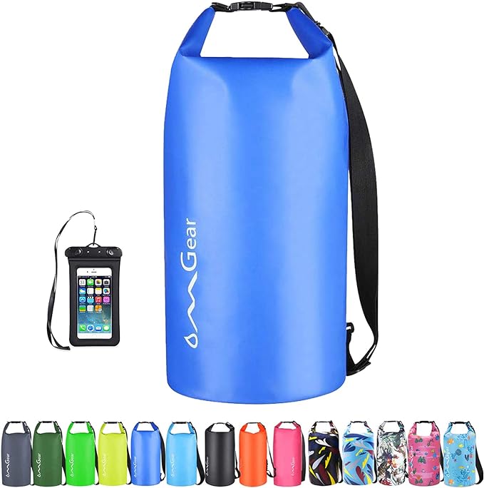 OMGear Waterproof Dry Bag Backpack Phone Pouch 40L/30L/20L/10L/5L Floating Dry Sack for Kayaking Boating Outdoors Activities