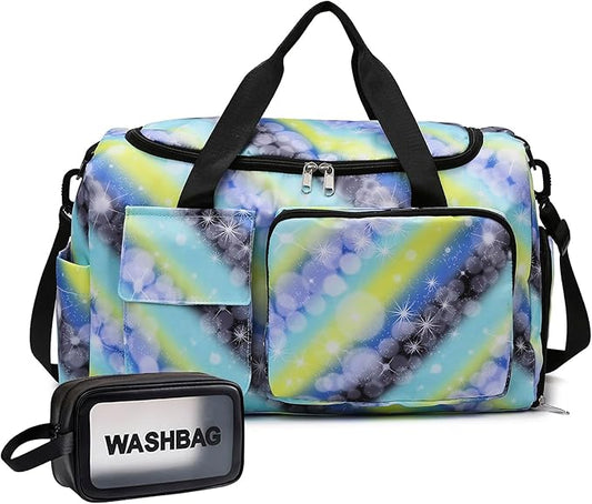 Small Gym Bag for Women, Travel Duffle Bag Carry On Weekender Bag with Shoe Compartment