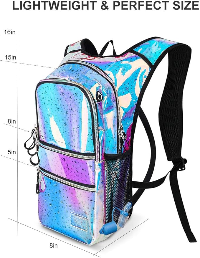 Hydration Backpack Pack, Water Backpack 20L Included 2L Hydration Bladder, Festival Essential - Rave Hydration Pack Hydropack for Hiking, Running, Biking, Festival Gear