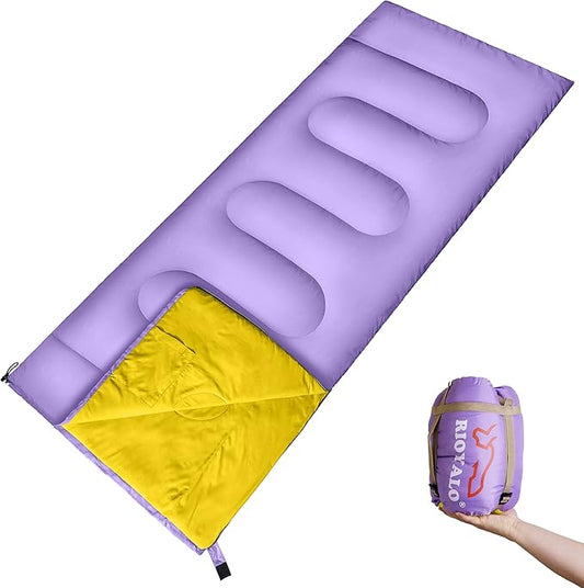 3 Season Ultralight Backpacking Sleeping Bag | Cool/Warm Weather Lightweight Camping Sleeping Bags for Adult | Compact Hiking Sleeping Bags with Compression Sack in Rectangular - 75 X 33 in