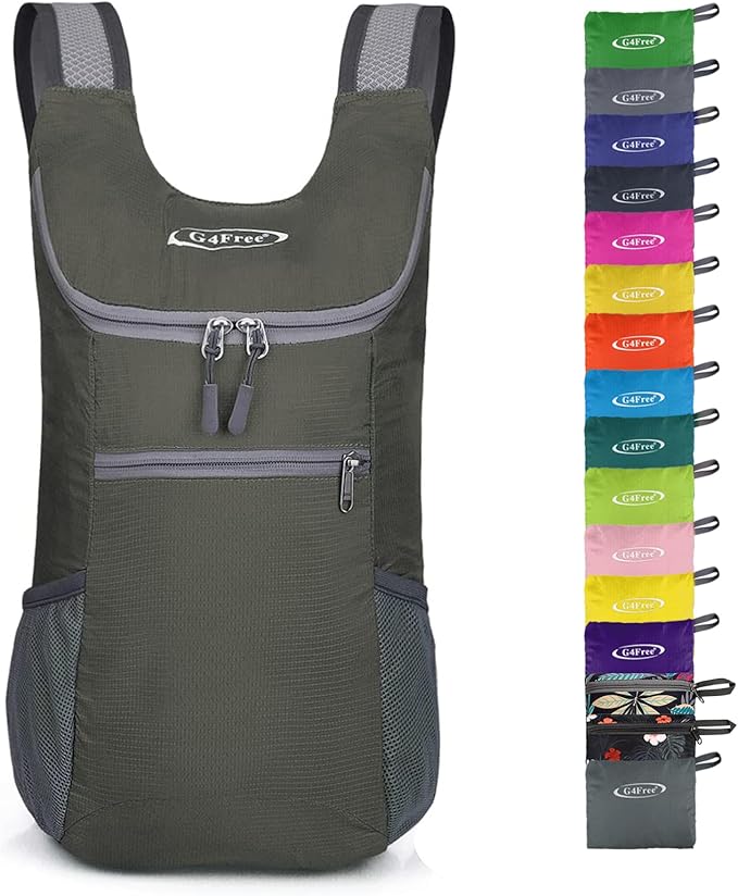 G4Free Lightweight Packable Hiking Backpack for Men Women Small Hiking Daypacks Foldable Shoulder Pack Casual Outdoor Bag 11L