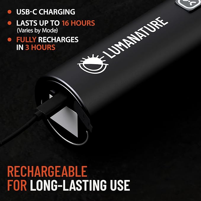 Rechargeable Camping Lantern – LED Outdoor Light with Flashlight & Lantern Modes, Magnetic Base & Hanging Hooks – Waterproof Emergency Light for Camping Backpacking Hiking & Power Outages - Black