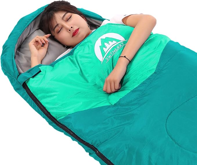 SWTMERRY Sleeping Bag 3 Seasons (Summer, Spring, Fall) Warm & Cool Weather - Lightweight,Waterproof Indoor & Outdoor Use for Kids, Teens & Adults for Hiking and Camping