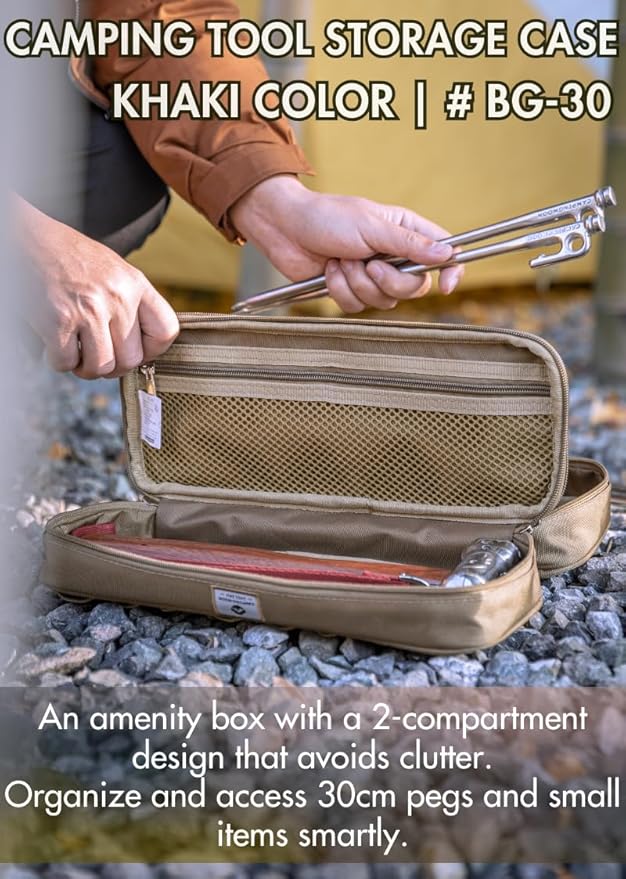 CAMPINGMOON Storage Box for Camping Outdoor Hammer Lantern Coyote BG-30