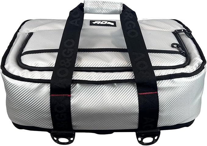 AO Coolers Stow N' Go Cooler, Low-Profile, Leakproof with High-Density Insulation, Holds Ice for 24 Hours, HD Carbon Silver, 38 Pack