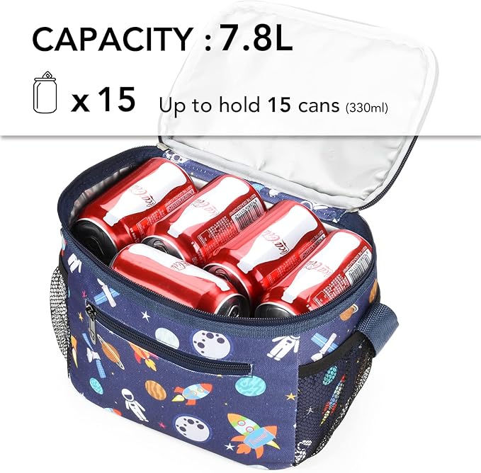 Tirrinia Insulated Lunch Box for Men/Women, Leakproof Thermal Lunch Bag for Office Picnic Work Beach Camping,Reusable Lunch Cooler Tote for Adult, Space