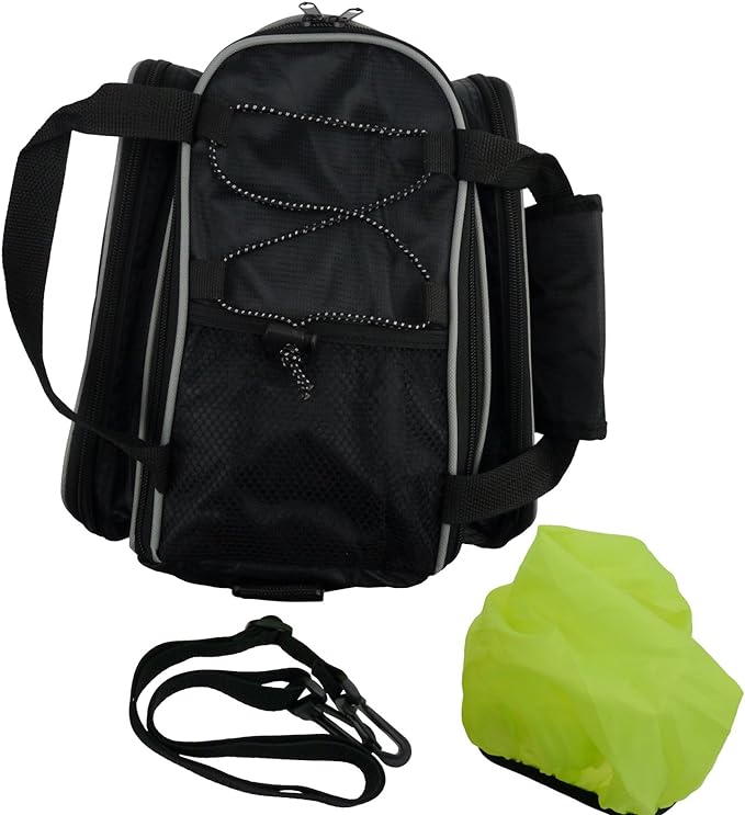 Disconano® Waterproof Multi Function Excursion Cycling Bicycle Bike Rear Seat Trunk Bag Carrying Luggage Package Rack Panniers with Rainproof Cover