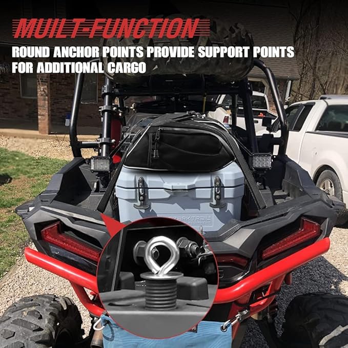 Samman Polaris RZR Cooler Brackets - 26 Quart Mounting Brackets, Metal Holder Carrier With Anchor for Ozark 26 Cooler - Compatible With Polaris RZR/XP/Turbo