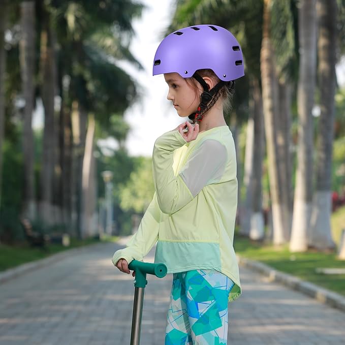 Skateboard Bike Helmet for Adults Women Men Youth Kids (2-3-5-8-14+ Years Boys Girls) - Lightweight Multi-Sport Adjustable Helmets for Bicycle Skateboard Scooter Skate Cycling