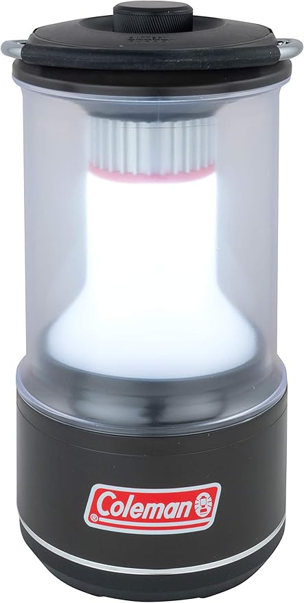 Coleman LED Lantern Batteryguard 600 Lumens, Super Bright High Power Cree Led Lamp, Portable Camping Light Lantern - Black, Small