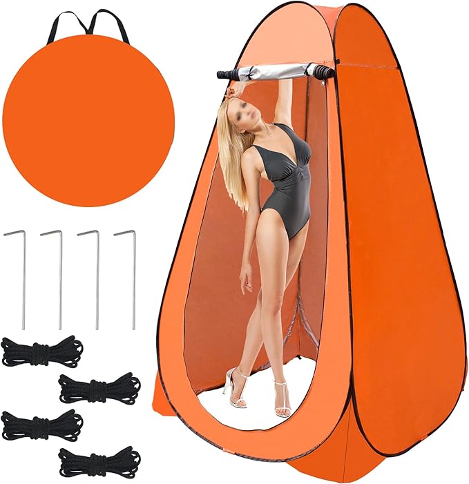 Pop Up Privacy Tent Shower Tent Changing Tent Portable Outdoor Camping Bathroom Toilet Tent Changing Dressing Room Privacy Shelters Room for Hiking and Beach Sun Shelter Picnic Fishing- Waterproof