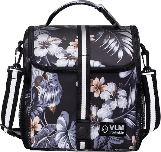 VLM Lunch Box for Women, Insulated Lunch Bag Women with Adjustable Shoulder Strap, Cute Lunch Tote Bag for Work,Picnic,Camping