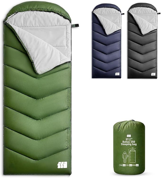 Sleeping Bags for Adults Cold Weather,Portable, Waterproof,Lightweight Sleeping Bag for Tall Girls Boys with Compression Sack for Warm Camping, Hiking, Outdoor & Indoor