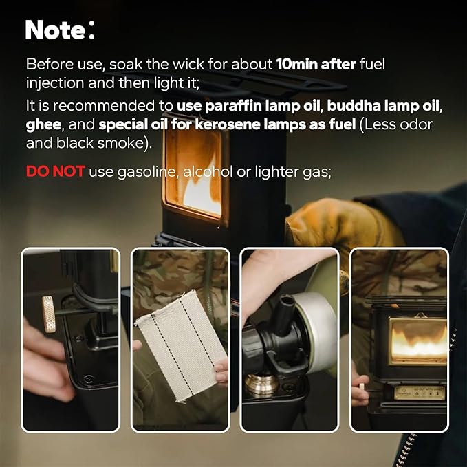 Oil Lamp Wicks for Thous Winds Camping Oil Lantern,2-Pack Cotton Oil Lamp Stove Replacement Wicks Compatible with Oil Lamps and Kerosene Lamps