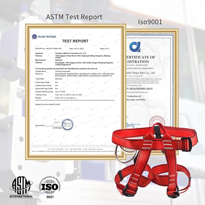 NewDoar Climbing Harness, Mountaineering Rock Climbing Harness, Half Body Harness for Rappelling Fire Rescuing Tree Climbing