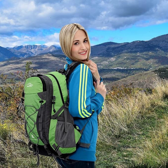 INOXTO lightweight Hiking Backpack 35L/40L Hiking Daypack with Waterproof Rain Cover for Travel Camping Outdoor Men and Women