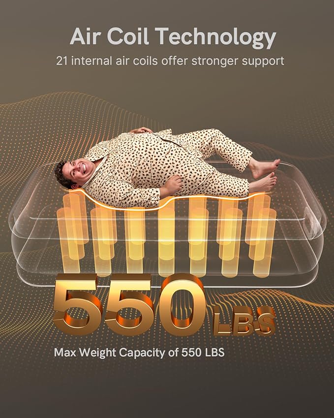 Twin Air Mattress with Built in Pump Raised, Blow up Mattress for Guest Home Camping, Inflatable Mattress Twin Size in 2 Mins Self Inflation, Compact Portable Air Bed, colchones inflables