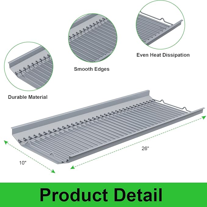 26 Inch Ash Pan Replacement Parts for Nexgrill ‎810-0029C Charcoal Grills, Heavy Duty Steel Gray Coating Ash Pan/Drip Pan for Nexgrill Charcoal 29inch Grills 810-0029C, 26" Drip Pan