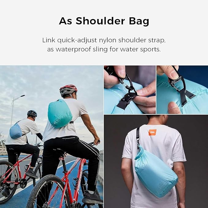 Ultralight Dry Bags 3 Piece Set - Waterproof Siliconized Dry Sack Accessory for Lightweight Travel, Boating, Kayaking, Camping, Swimming(Purple, 2L 4L 8L 3 Pack)