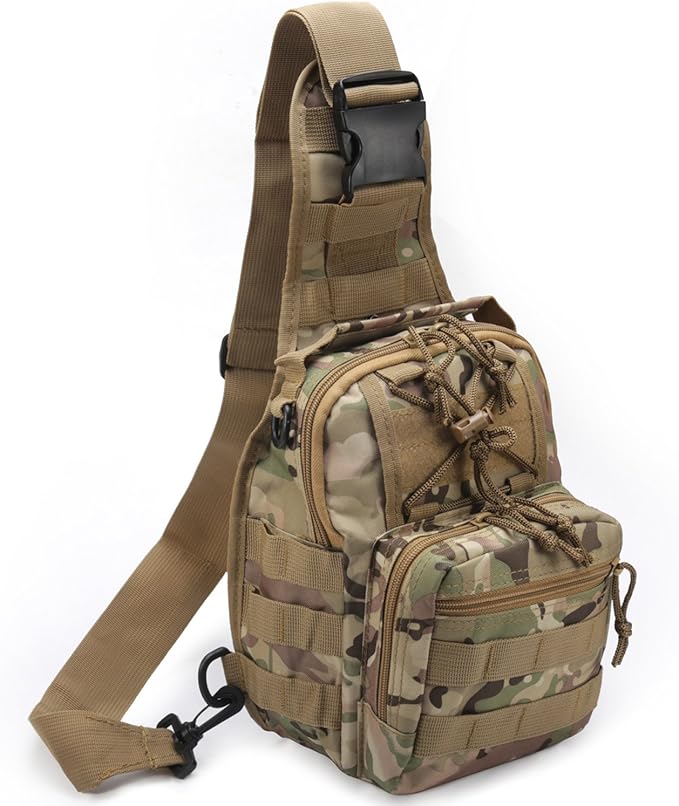 Tactical Shoulder Bag,1000D Outdoor Military Sling Daypack Backpack