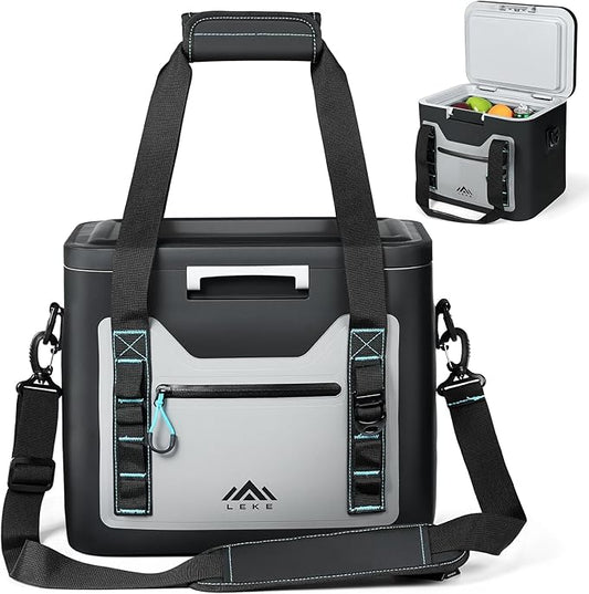 Lekesky Cooler Bag 20 Can, Leakproof Insulated Soft Cooler Backpack, Insulated Bag Portable Ice Chest Box for Beach, Beverage, Travel, Camping, Picnic, Trips, Floating Cooler with Zipper
