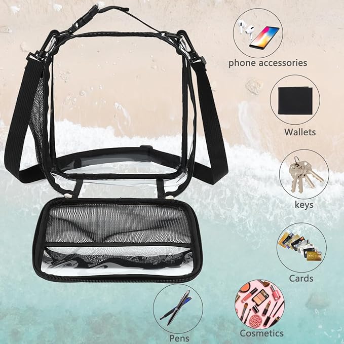 FlowFly Kids Lunch box Insulated Soft Bag Mini Cooler Back to School Thermal Meal Tote Kit for Girls, Boys, Clear