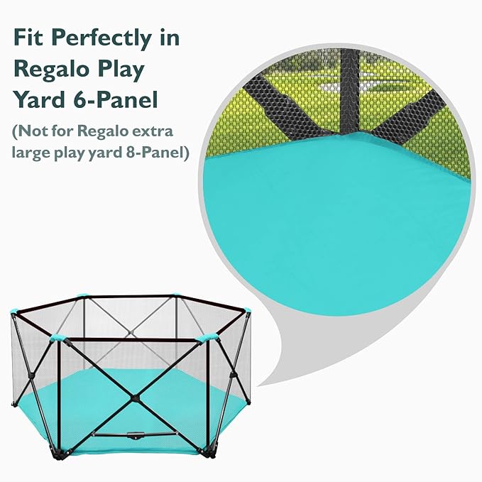 Playard Mattress, Compatible with Regalo My Play Play Yard, Self Inflatable Comfortable with Carry Case - Blue