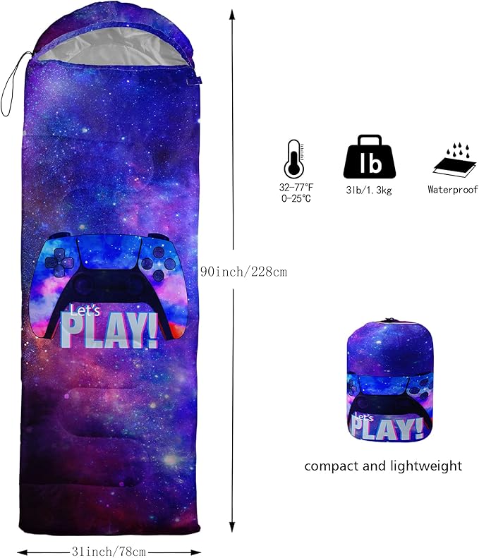 BSNTHO Camping Sleeping Bags,3 Season Warm & Cool Weather,Lightweight,Waterproof Sleeping Bags for Adults & Kids,Traveling,and Outdoors,Camping Gear Equipment