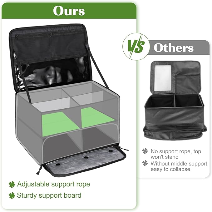 Golf Trunk Organizer, 2 Layer Waterproof Car Golf Locker with Separate Ventilated Compartment for 2 Pair Shoes, Golf Trunk Storage for Golf Accessories, Golf Gifts for Men