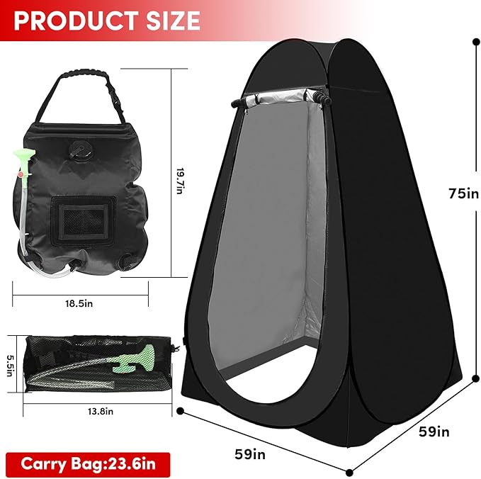 Pop Up Privacy Tent Shower Tent Changing Tent Portable Outdoor Camping Bathroom Toilet Tent Changing Dressing Room Privacy Shelters Room for Hiking and Beach Sun Shelter Picnic Fishing- Waterproof